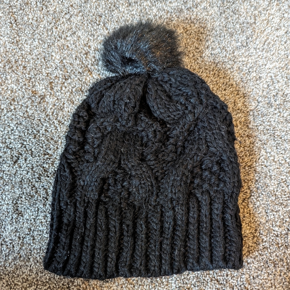 Women's Bethany Mota Black Knit Winter Hat
